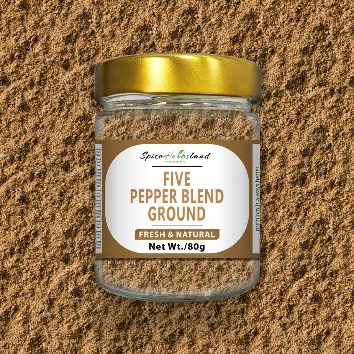 Five pepper blend ground